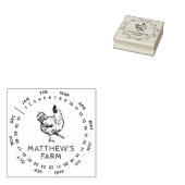 丸月鶏卵素朴農園 ラバースタンプ (押印)