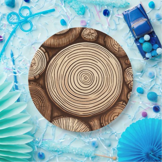 丸木の丸木木木林 ペーパープレート (パーティー)