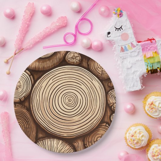 丸木の丸木木木林 ペーパープレート (パーティー)