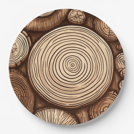 丸木の丸木木木林 ペーパープレート (正面)