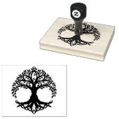 丸木の白い背景 ラバースタンプ (押印)