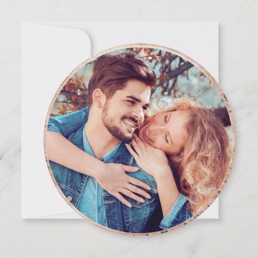 丸木素朴切り穀物日付カードを保存 招待状 (裏面)