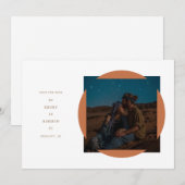 丸枠日付カードを保存 招待状 (正面/裏面)