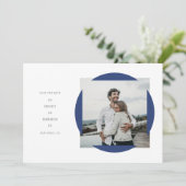 丸枠日付カードを保存 招待状 (スタンド正面)