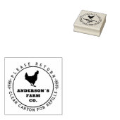 丸植物卵素朴戻りカートンファーム ラバースタンプ (押印)