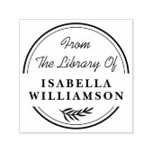 丸植物図書室蔵書票 セルフインキングスタンプ (デザイン)