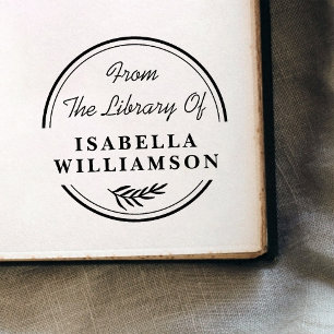 丸植物図書室蔵書票 セルフインキングスタンプ