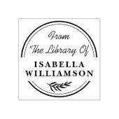 丸植物図書室蔵書票 ラバースタンプ (インプリント)