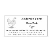 丸焼き日 – 農場生卵カートン セルフインキングスタンプ (デザイン)