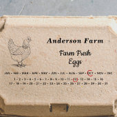 丸焼き日 – 農場生卵カートン セルフインキングスタンプ