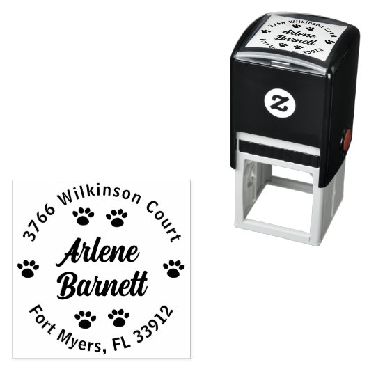 丸犬エレガントポープリント差出人住所 セルフインキングスタンプ (インサイチュ)