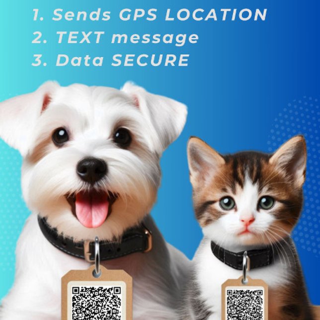 丸犬ラベルQRコード ペット　ネームタグ (Peace of Mind - ALWAYS)