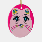 丸猫クリスマスツリーの飾り セラミックオーナメント (右)