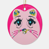 丸猫クリスマスツリーの飾り セラミックオーナメント (左)