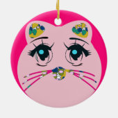 丸猫クリスマスツリーの飾り セラミックオーナメント (裏面)