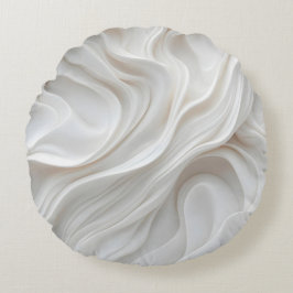 丸白モダン大理石波装飾枕 ラウンドクッション