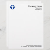 丸矢印 – ネイビーブルー レターヘッド (正面/裏面)