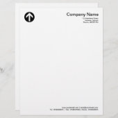 丸矢印 – 黒 レターヘッド (正面/裏面)