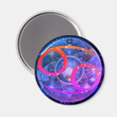 丸磁石 – がん〔占星術の〕十二宮図徴候 マグネット (正面/裏面)