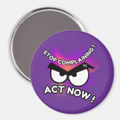 丸磁石：今すぐ動く（紫） マグネット (正面/裏面)