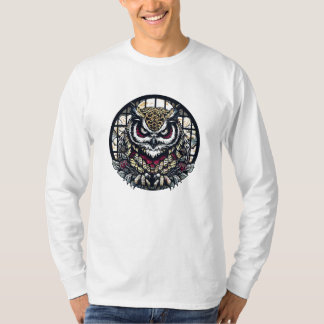 丸窓のフクロウ Tシャツ