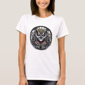 丸窓のフクロウ Tシャツ (正面)