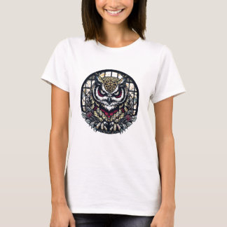 丸窓のフクロウ Tシャツ