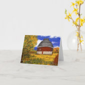 丸納秋の折り畳みグリーティングカード カード (黄色い花)