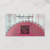 丸素朴鋸木工師QRコード 名刺 (正面)