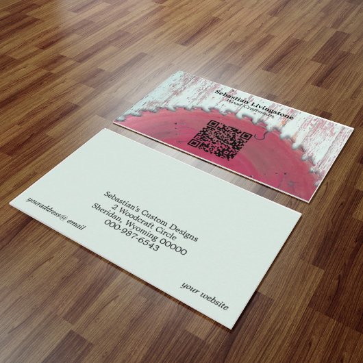 丸素朴鋸木工師QRコード 名刺