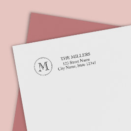 丸縁どモノグラムのファミリ名アドレス セルフインキングスタンプ