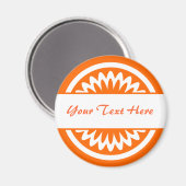 丸花 – オレンジ マグネット (正面/裏面)