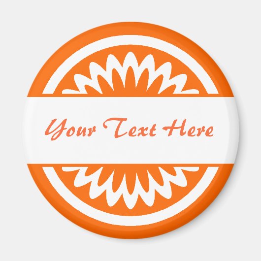 丸花 – オレンジ マグネット (正面)