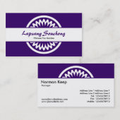 丸花 – 深い紫 名刺 (正面/裏面)