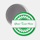 丸花 – 草の緑 マグネット (正面/裏面)