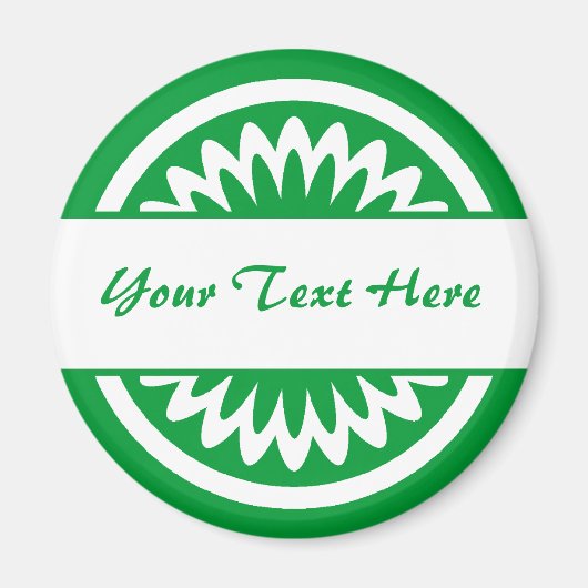 丸花 – 草の緑 マグネット (正面)