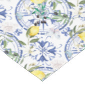 丸華美スペインの瓦地中海のレモン テーブルクロス (アングル)