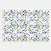 丸華美スペインの瓦地中海のレモン ラッピングペーパーシート (正面3)