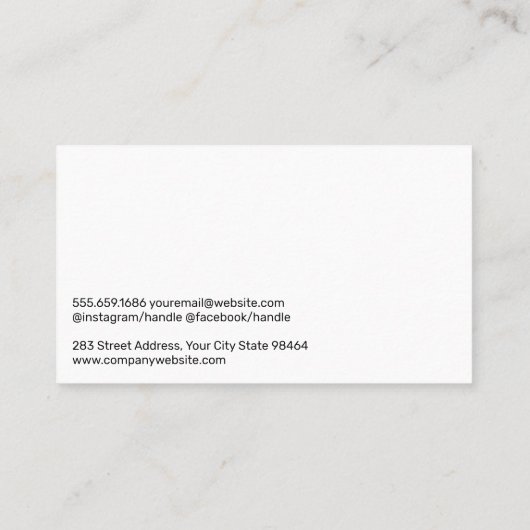 丸薬とモルタル | 医薬品医薬品 予約カード (裏面)