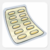 丸薬の小包 スクエアシール (正面)