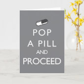 丸薬をぽんと鳴らし、進んで下さい カード (黄色い花)