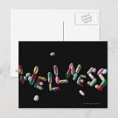 丸薬を使用した書WELLNESS ポストカード (正面/裏面)