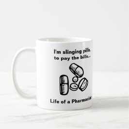 丸薬を手形を支払うために投げること コーヒーマグカップ