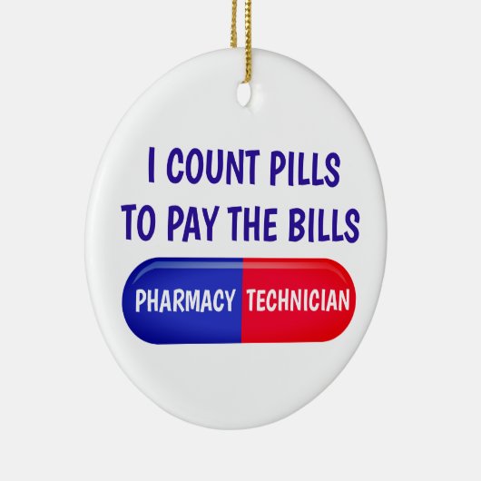 丸薬を数えて勘定を払う セラミックオーナメント (右)