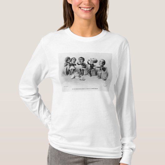 丸薬を飲み込むForced絶対王 Tシャツ (正面)