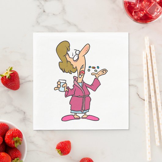 丸薬を飲む人 スタンダードランチョンナプキン