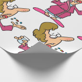 丸薬を飲む人 ラッピングペーパー