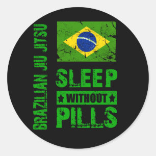 丸薬ステッカーのないブラジル人のJiu Jitsuの睡眠 ラウンドシール