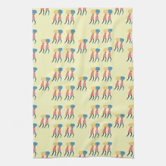 丸薬パターンを運ぶこと キッチンタオル (縦)