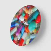 丸薬薬剤 ラウンド壁時計 (傾斜)